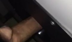Gloryhole blow job with huge dick