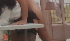 Webcam with Secretary Stocking and Sexy Dress