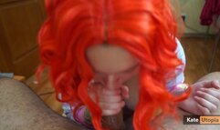 He Cum two Time! Blowjob, Doggy Sex and Titsjob by Hot Redhead