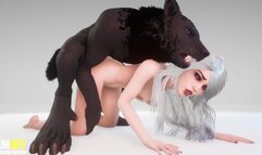 Curvy Bitch Breeds with Werewolf | Big Cock Monster | 3D Porn Wild Life