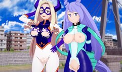 My Hero Academia Nejire and Mt Lady GET CREAMPIED Threesome POV Hentai