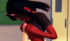 Succubus Meru best Titsfuck in Classroom Hentai