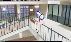 3D HENTAI Diabla Masturbates in Public