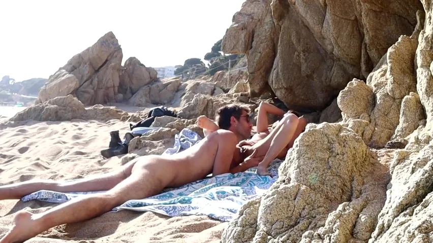 Couple Caught Having Amateur Sex At Public Beach Part1 Porn Video image