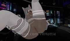 Fuck on Car Hood Blonde White Hair Lace Pussy Piercing Blowjob Mouth Gag Choker Ass POV Lap Dance