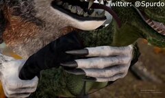 Argonian has Fun with a Werewolf Skyrim Porn 3D Monster Hentai