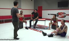 Busty tattooed slut gangbang fucked