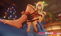 World of Warcraft 3D Elf Gets her Cunt Tore Open by a Big Dick