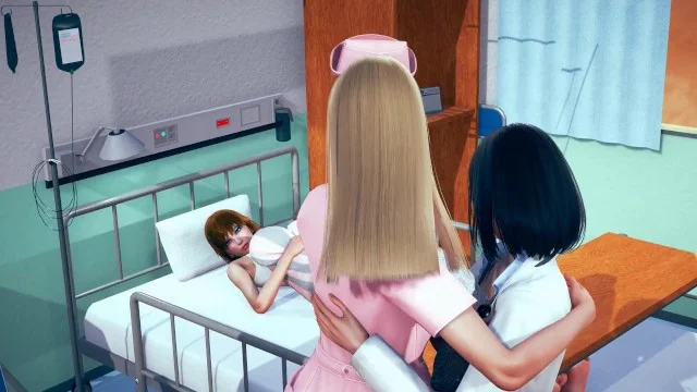 Cartoon Porn Nurses Office - Doctor Fingering Nurse In Front Of Patient At Hospital Room Porn Video