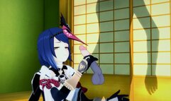 GENSHIN IMPACT Kujou Sara unstoppable sex session (3D HENTAI)