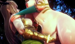 ELVEN WARRIOR MAKES LEGS OF THE QUEEN FOREST TREMBLE | 3D Hentai