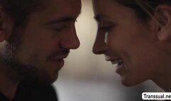 Busty shemale bangs the ass of stepbrother