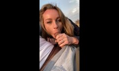 PUBLIC BLOWJOB IN SAFARI-I suck his cock,he cum and i swallow all his sperm