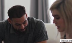 Smalltits TS stepdaughter fucked by her stepdad