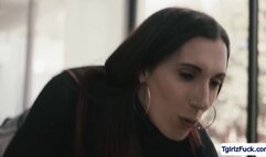 Horny tranny stepsisters share a bbc