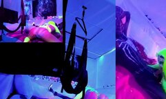 Chaturbate live show Neon Kitty pegging Spiderman part I