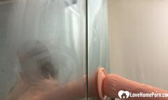 Having fun with my new sex toy