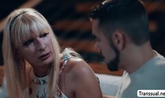 Sexy TS stepmother barebacked by stepson