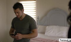 Skinny shemale bareback fucked by ex bf