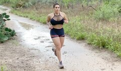 Rough Deep Anal Fuck after 5 miles trail run in a rainy day