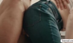 Stepdad analed TS stepteen while washing