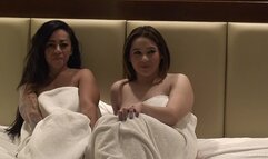 Amateur lesbians get down and dirty in the bath