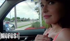 Mofos - Bruno Gives Hot Brunette Callie Haze A Ride In His Car & On His Cock After Her Car Got Towed
