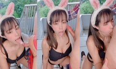 無修正　野外露出　フェラ