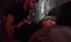 Fucking blonde girlfriend in her bed