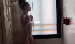 A hot girl went to the shower and got so excited there that she brought herself to orgasm