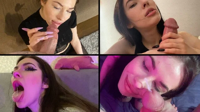Nasty Blowjob Cumshot - Hot Cumshot Compilation, Cum On Face And Sloppy Blowjob Porn Video