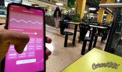 My boyfriend takes control of my vibrator and makes me wet at the mall