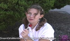 College Student Has No Panties On Underneath Her Skirt