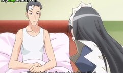 Hentai lovely maid wearing stockings has sex