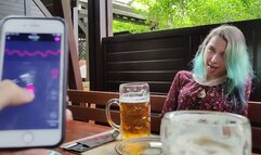 Remote orgasm control of my Stepsister in bar !