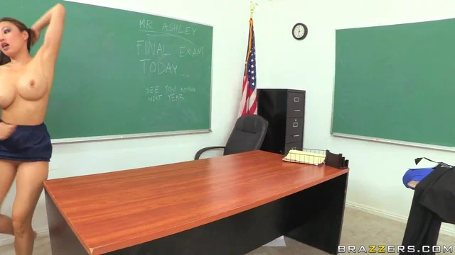 Asian Classroom - Ball Licking Asian Teacher Miko Lee Fucked In Class Porn Video