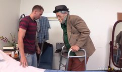 Old man wishes to fuck brunette nurse Luna Kitsuen