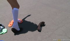 Jordan Ash gropes blonde school girl Haley Cummings