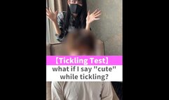 What if I say "cute" while tickling?♡ #shorts