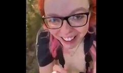 Art Student Sucks off Stranger in The Woods