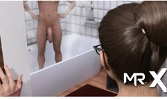 Went into the bathroom and WAS SURPRISED BY DICK SIZE [GAME PORN STORY] # 4