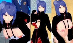 [Hentai Game Koikatsu! ]Have sex with Big tits Naruto Konan.3DCG Erotic Anime Video.