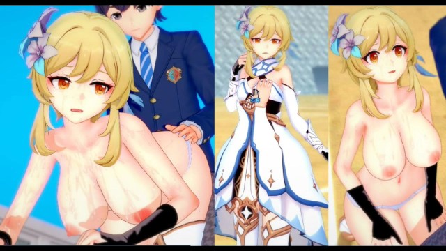 Hentai Game Koikatsu! ]Have Sex With Big Tits Genshin Impact Lumine.3DCG  Erotic Anime Video. Porn Video