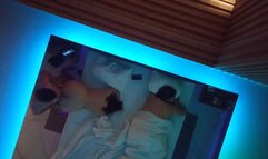 Eating the cuckold's wife while he's lying there watching.