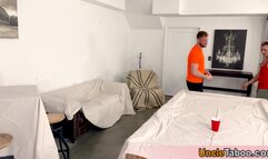 His sporty roomate wanted to play a game