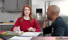 Beautiful redhead MILF college anal fuck