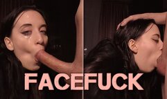 Client Hard FaceFuck Escort Girl's Dirty Mouth till Tears. Best Deepthroat
