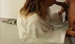 cumshot by the mirror