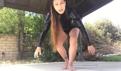 Ballet training in Realise and latex leotards