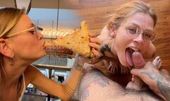 Sammmnextdoor - Date Night #07 - From pizza to dick, she likes eating in Italy (cute nerd giving bj)